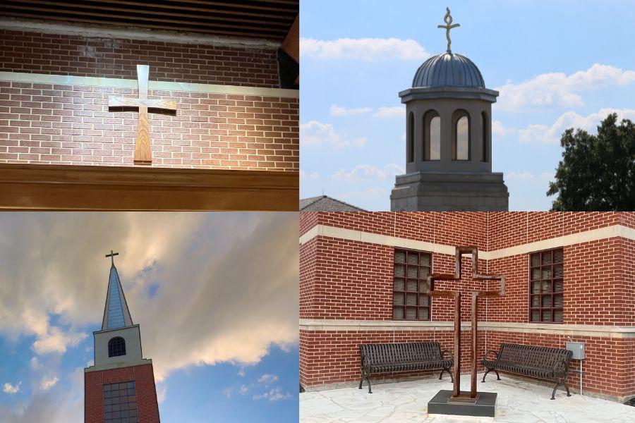 Four Crosses of Truett in a Collage Format.