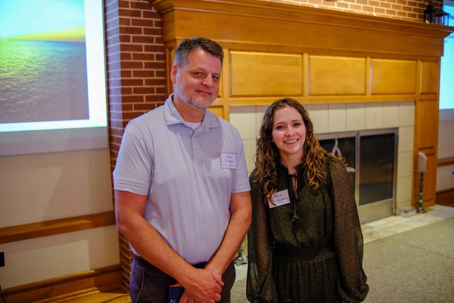 Erik Carter and Elyse McMullen at Bridge to Belonging event.
